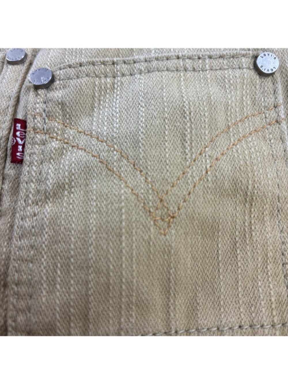 Vintage Levi’s Messenger Bag Beige Jean Y2K Retro Shoulder Crossbody Purse - Picture 3 of 10